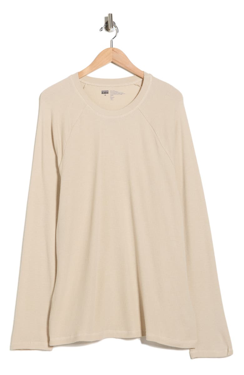 NORDSTROM RACK Waffle Long Sleeve Lounge T-Shirt, Alternate, color, Beige Overcast