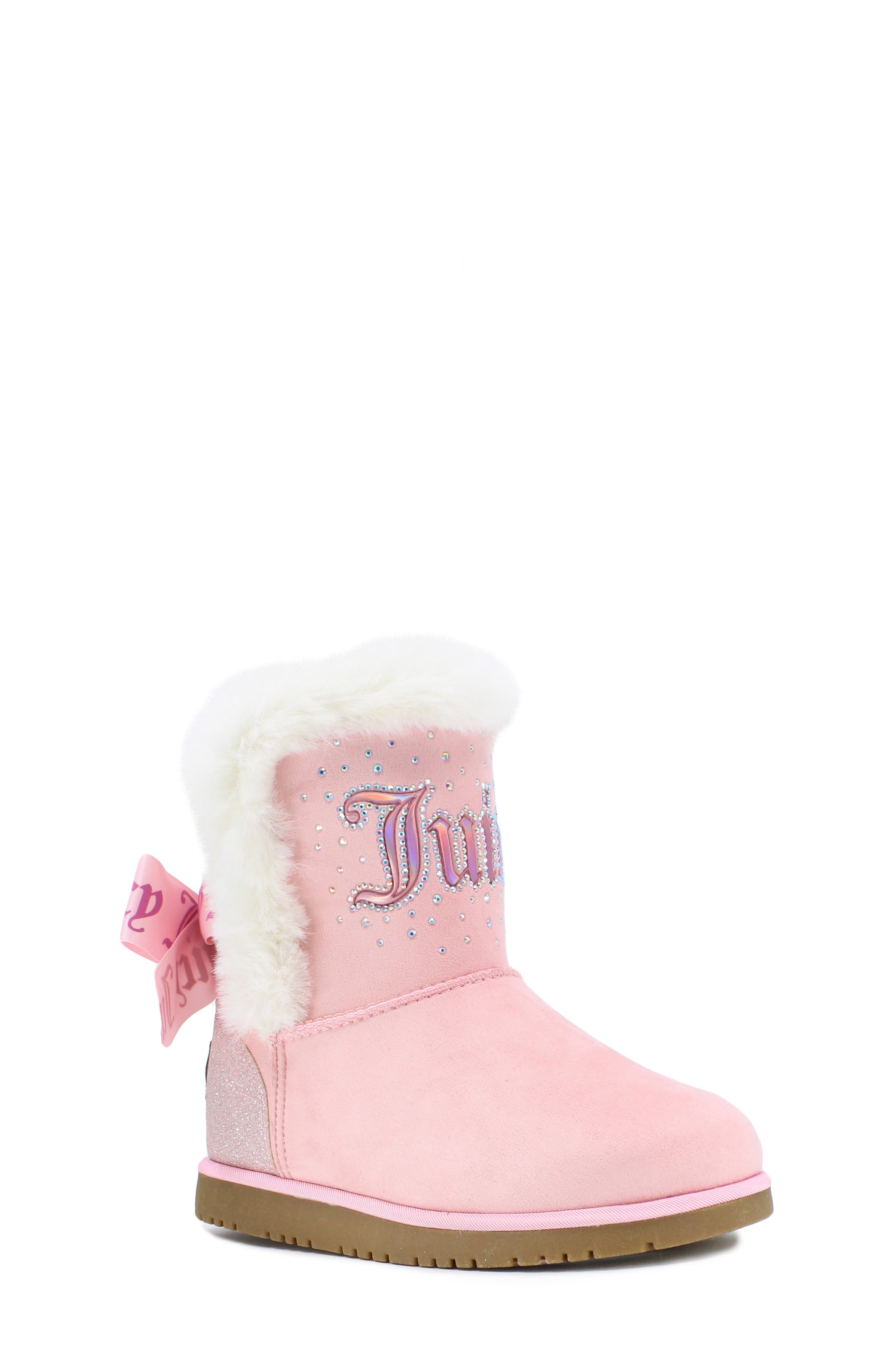 Juicy Couture Kids' Cozy Boot with Faux Fur Trim, Main, color, 