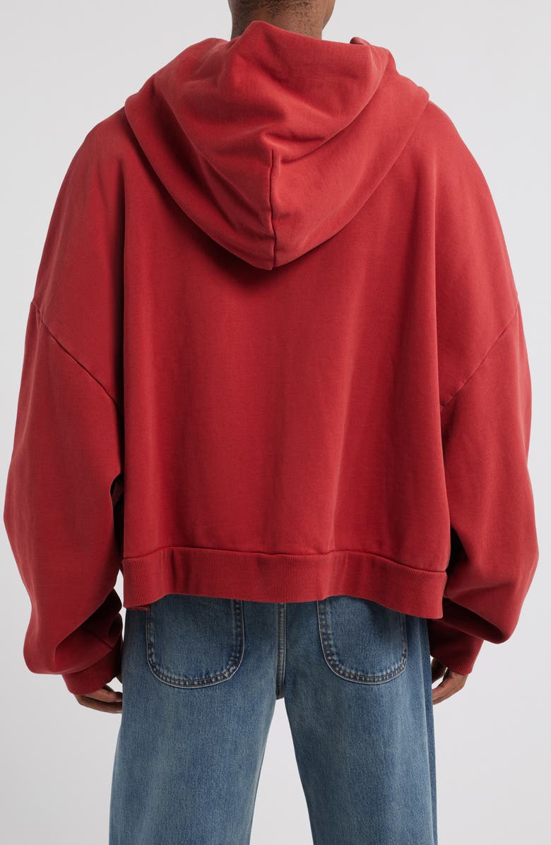 Elwood Oversize Rectangle Zip Hoodie, Alternate, color, Cherry