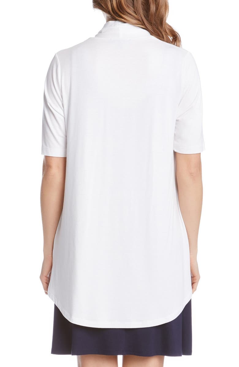 Karen Kane 'Sophie' Short Sleeve Jersey Open Front Cardigan, Alternate, color,