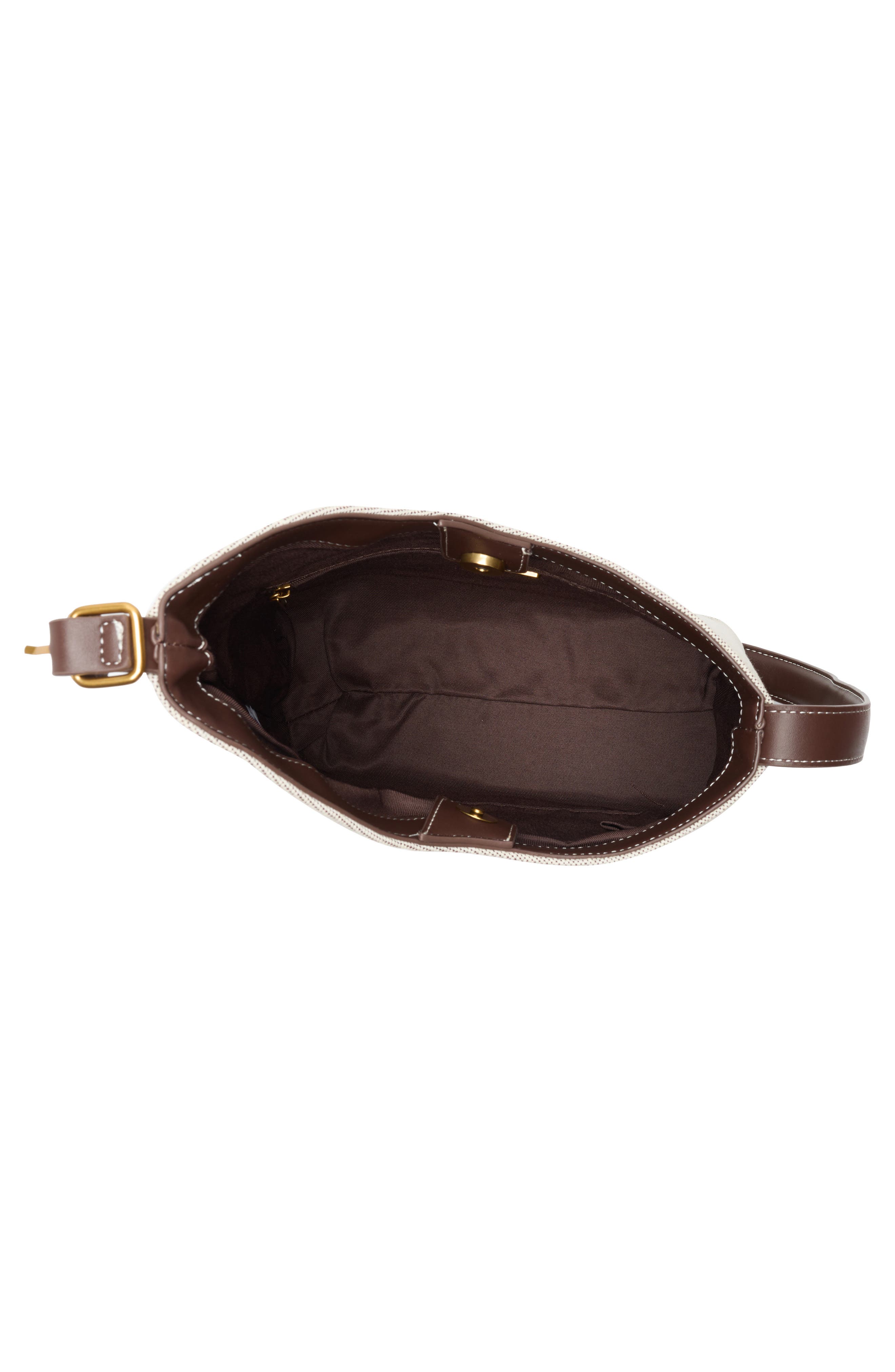 Steve Madden Fawn Canvas Bucket Bag, Alternate, color, Brown Flecked Canvas