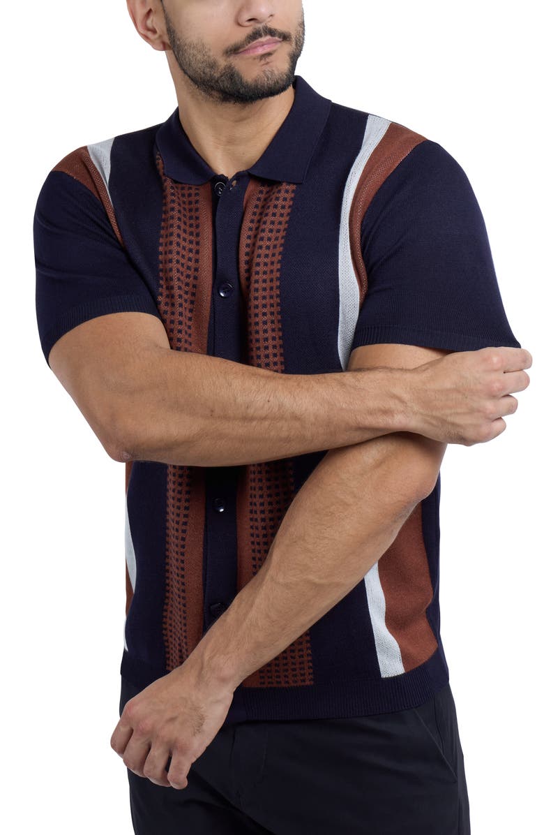 Spring + Mercer Stripe Polo Sweater, Alternate, color,