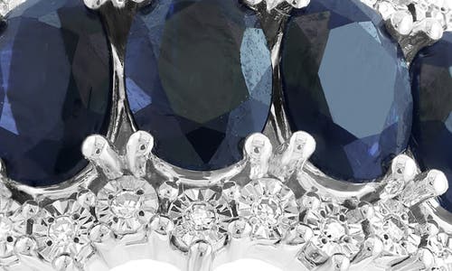 Effy Sterling Silver Diamond & Blue Sapphire Ring In Blue