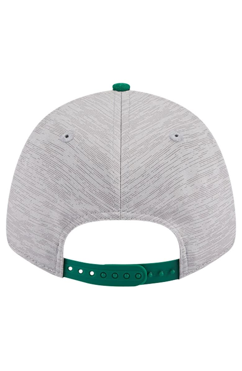 New Era Men's New Era Heather Gray/Kelly Green Boston Celtics Active Digi-Tech Two-Tone 9FORTY Adjustable Hat, Alternate, color,