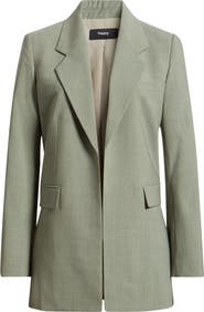 Theory Relaxed Stretch Wool Open Blazer