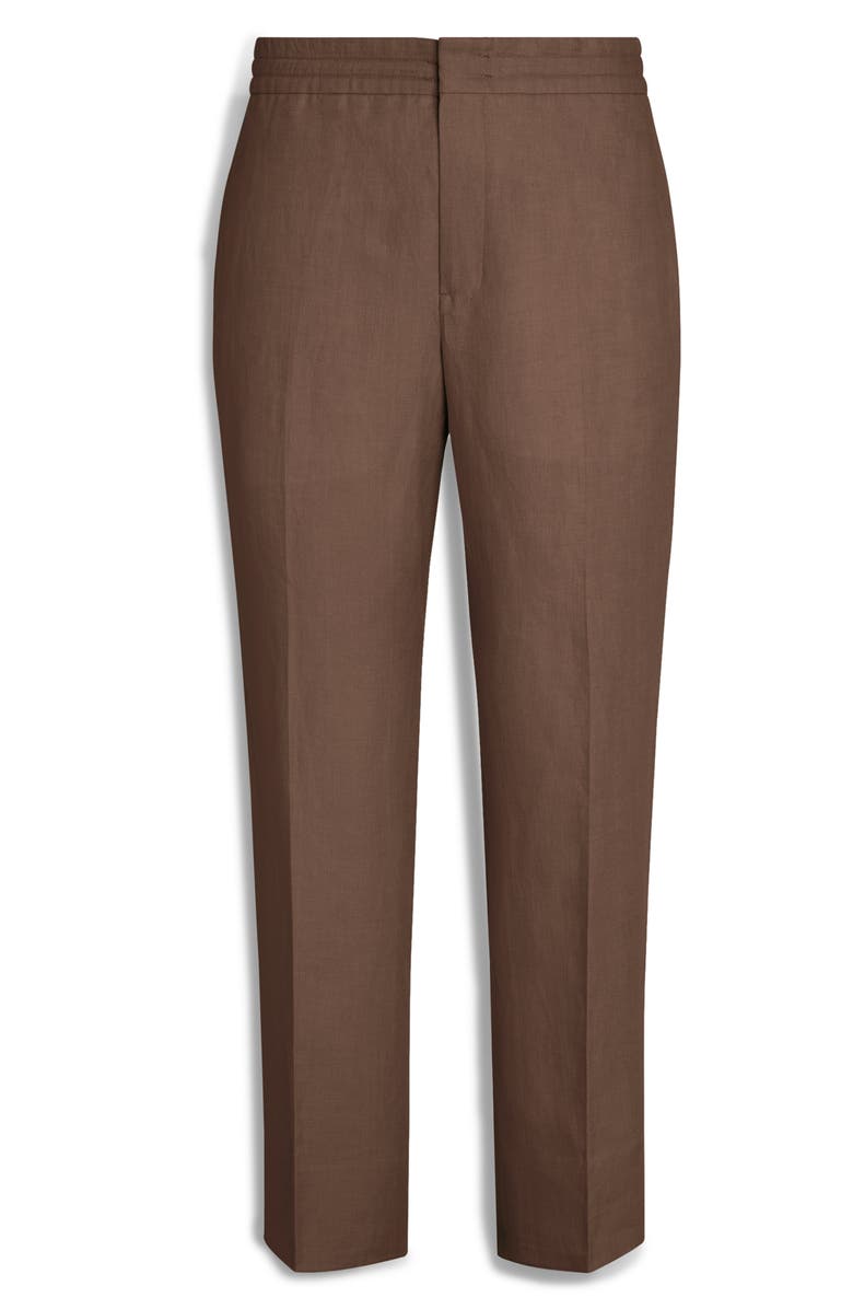 ZEGNA Oasi Linen Drawstring Trousers, Alternate, color, Ferruggine