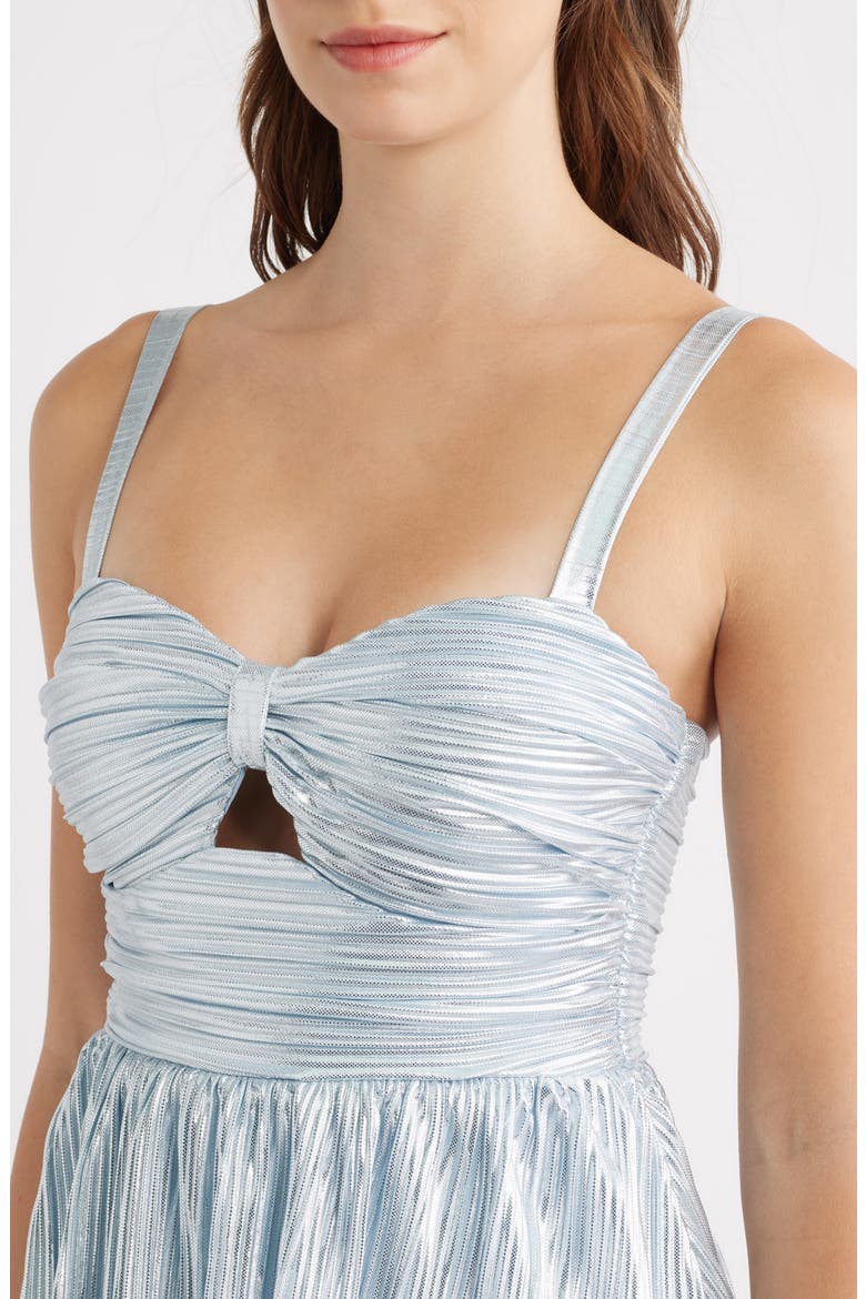 Triple Tier Pleated Minidress, Alternate, color, LIGHT BLUE