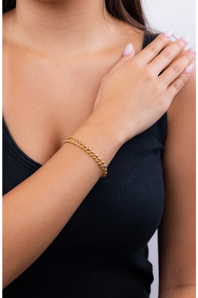 Beaded Duo Chain Bracelet, Alternate, color, GOLD