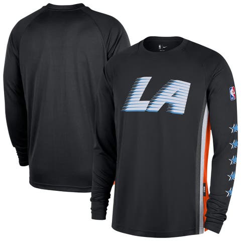 Men
s Nike  Black LA Clippers 2025/26 City Edition Authentic Pregame Dri-FIT Long Sleeve Shooting T-Shirt