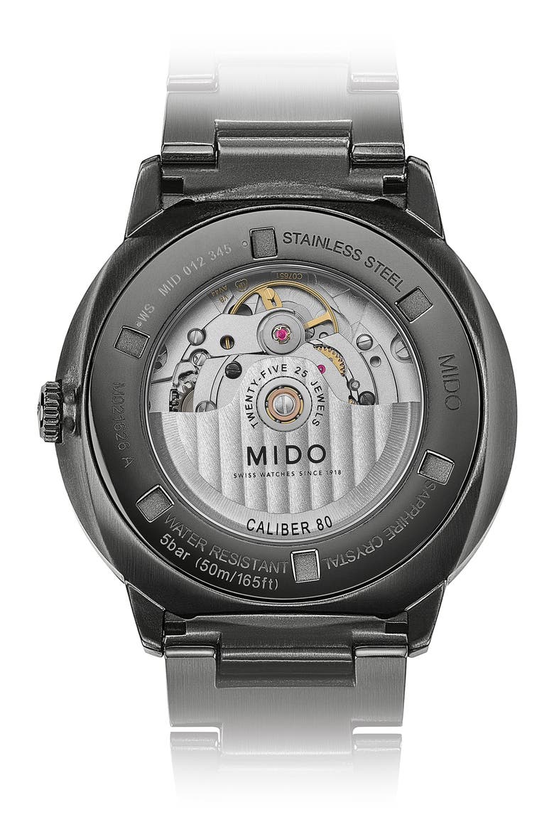 Commander Big Date Automatic Bracelet Watch, 42mm, Alternate, color, BLACK
