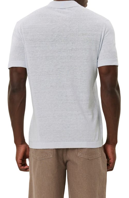 Les Deux Emmanuel Linen & Cotton Polo Sweater In Xenon Blue