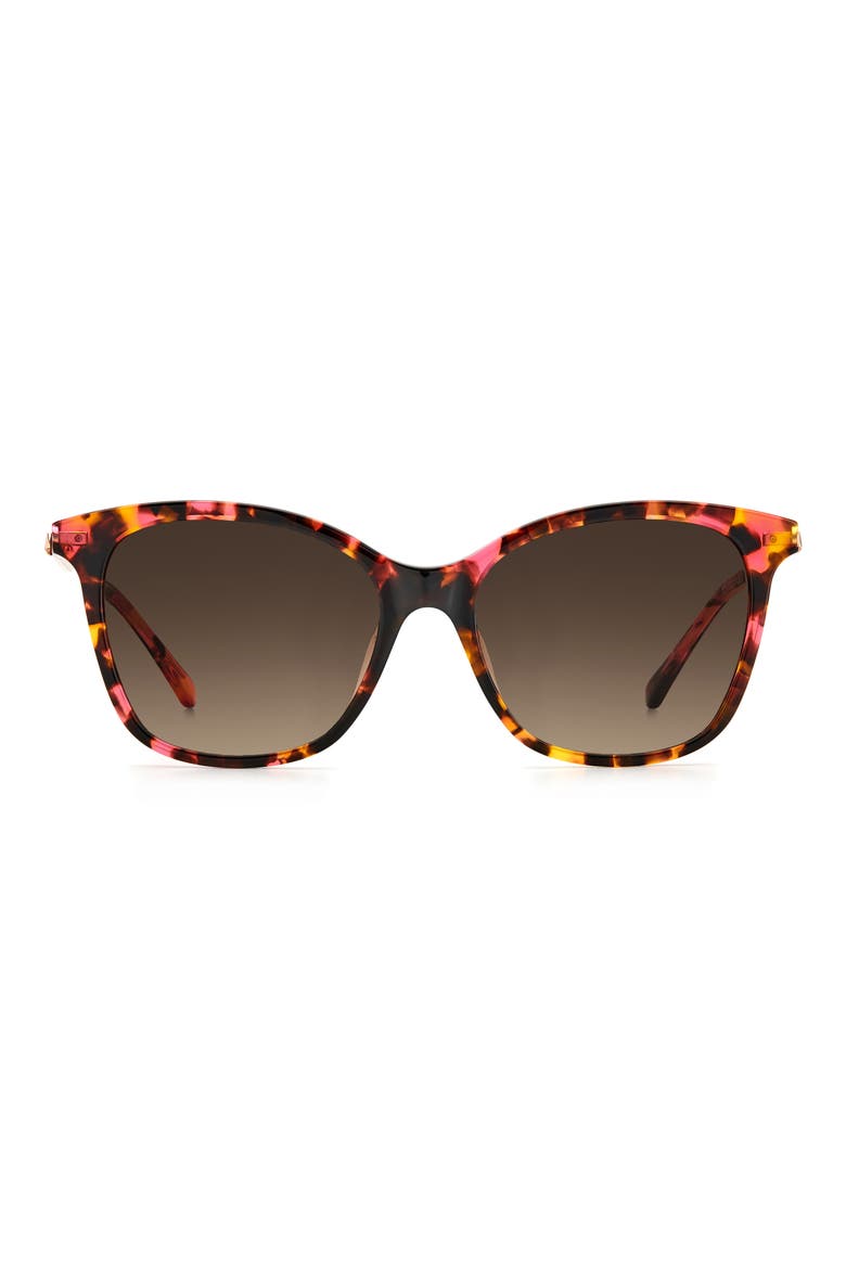dalilas 54mm round sunglasses, Main, color, HAVANA / BROWN GRAD