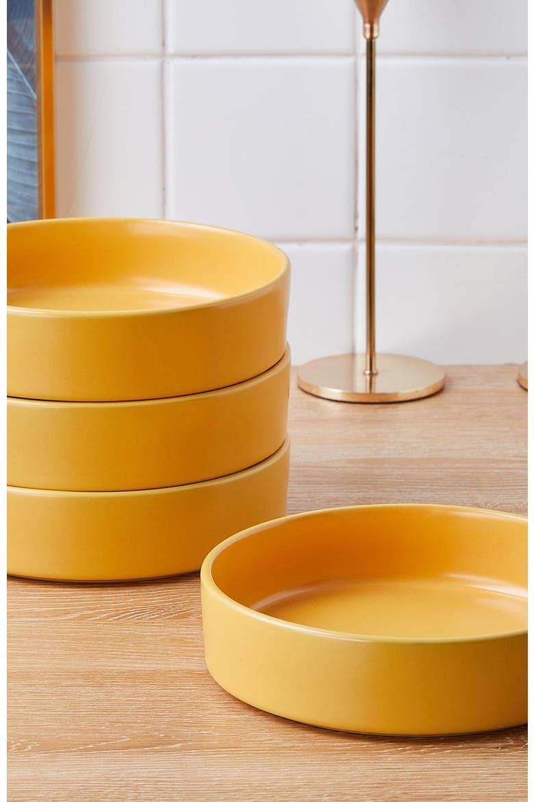 Cleo Stoneware 16-Piece Dinnerware Set, Alternate, color, Yellow