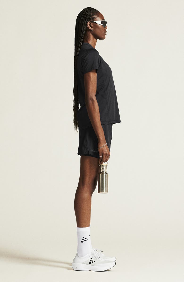 Craft Essence Perforated Jersey T-Shirt, Alternate, color, Black