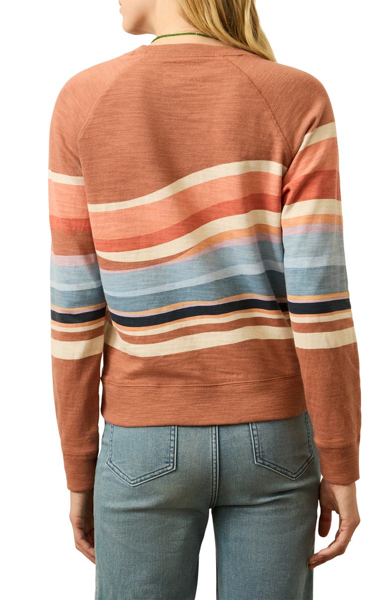 Faherty Print Slub Organic Cotton Sweatshirt, Alternate, color, Autumn Spritz Soleil