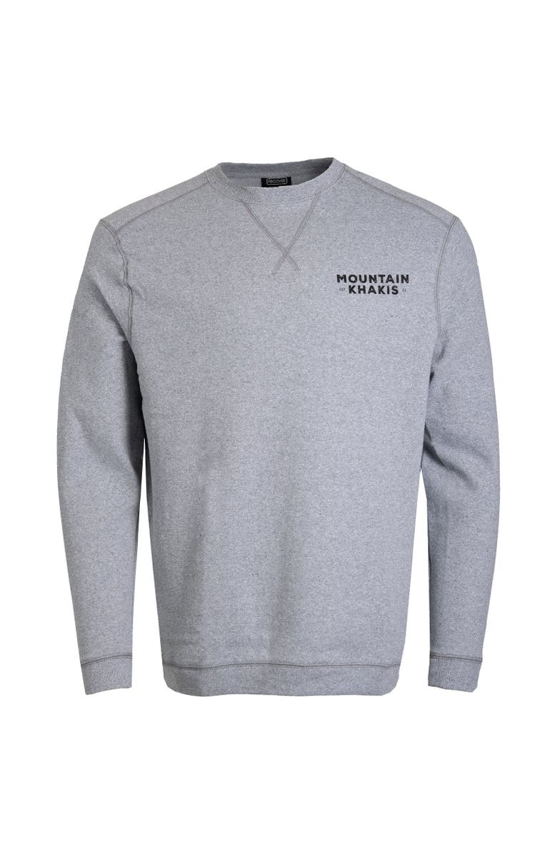 Mountain Khakis Mountain Logo Crew, Main, color, Heather Grey