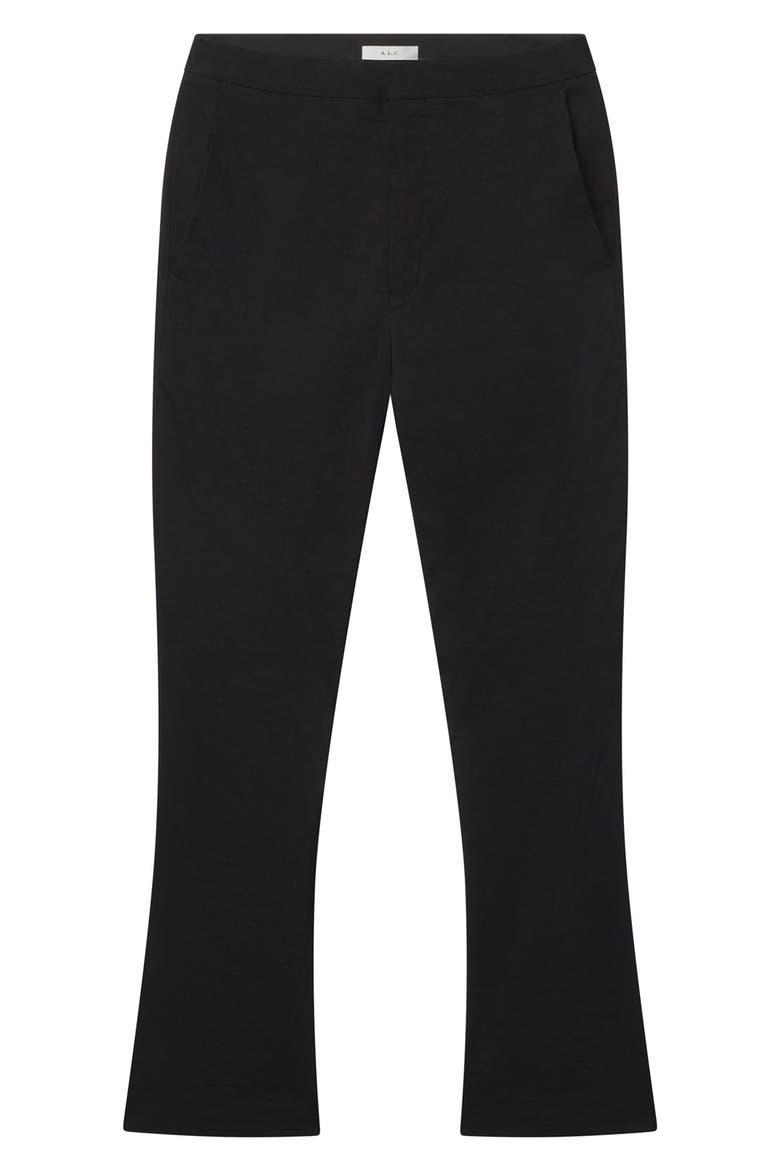 Sophie Cropped Flare Pants, Alternate, color, BLACK