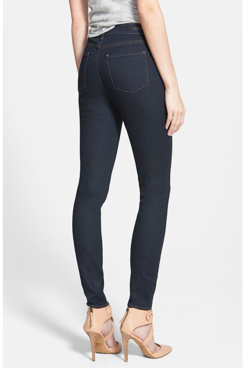 'Halley' High Waist Stretch Skinny Jeans, Alternate, color, BLUE