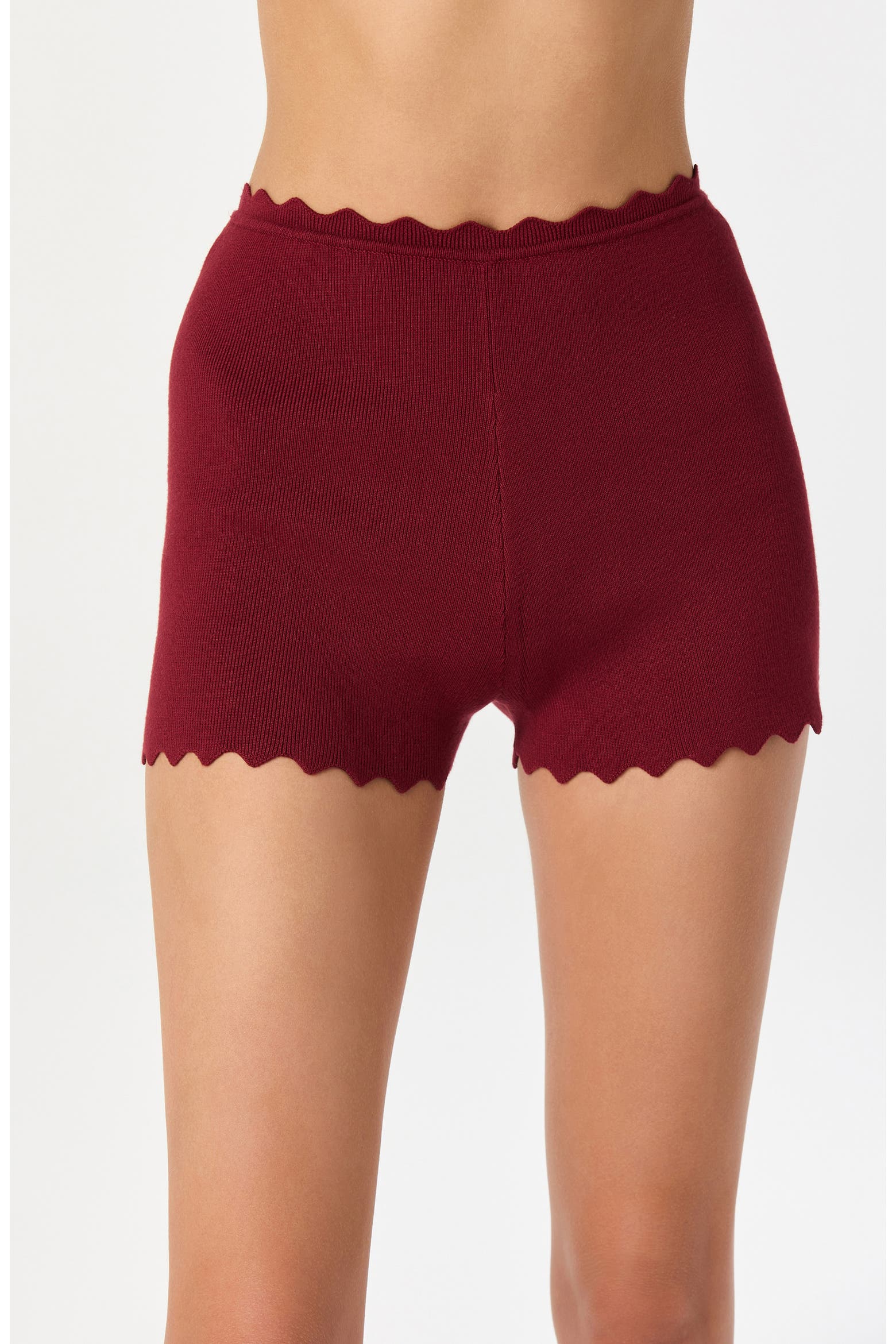 ASTR the Label Scalloped Edge Knit Shorts (Women) | Nordstromrack