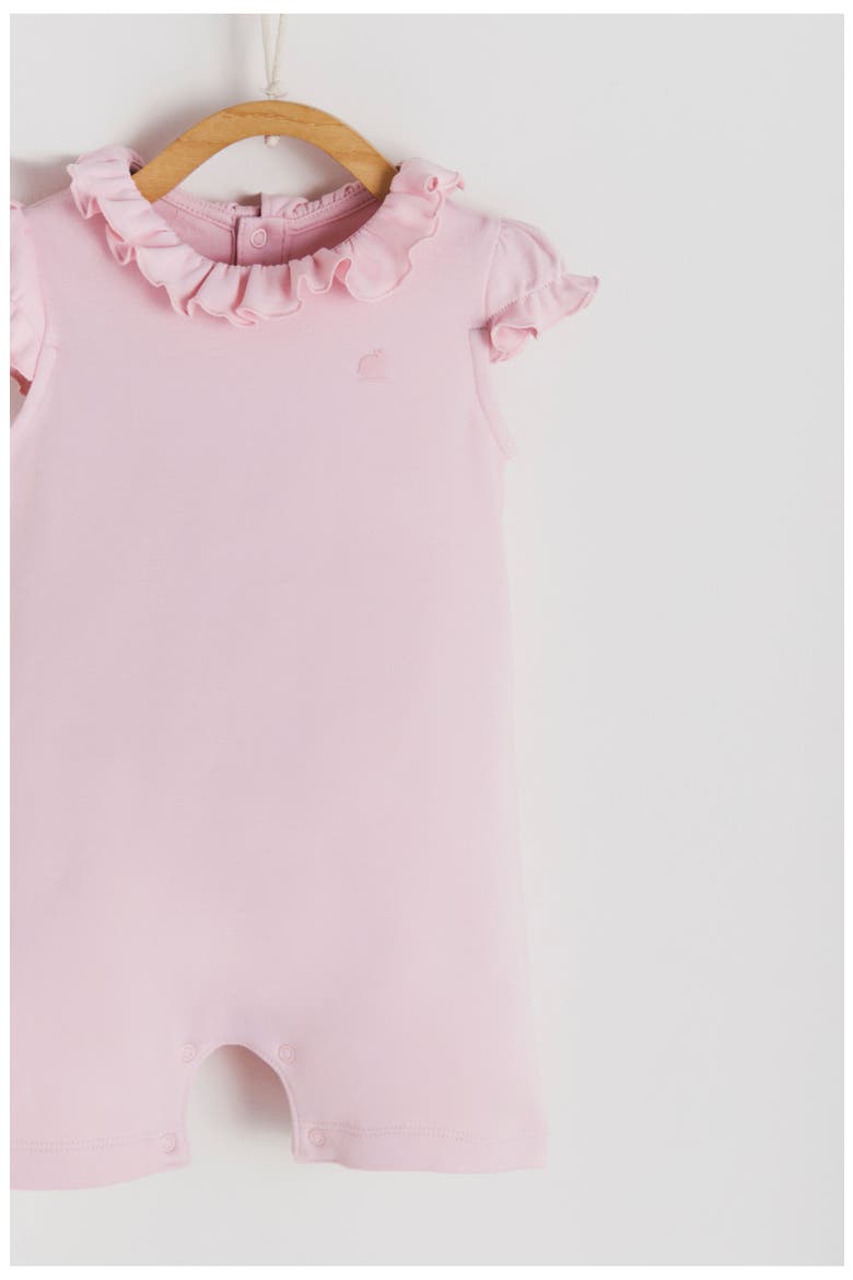Premium Peruvian Pima Cotton Essentials Ruffle Romper for Infant, Alternate, color, PINK