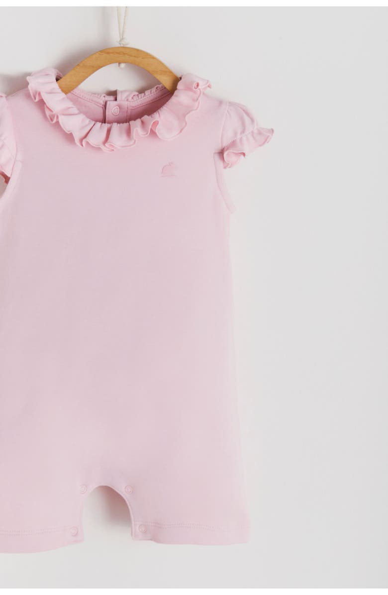 Babycottons Premium Peruvian Pima Cotton Essentials Ruffle Romper for Infant, Alternate, color, Pink