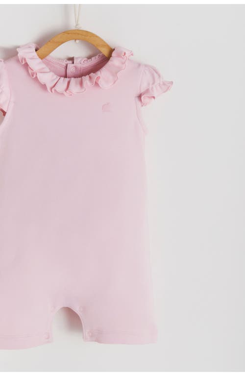 Babycottons Essentials Ruffle Romper In Pink