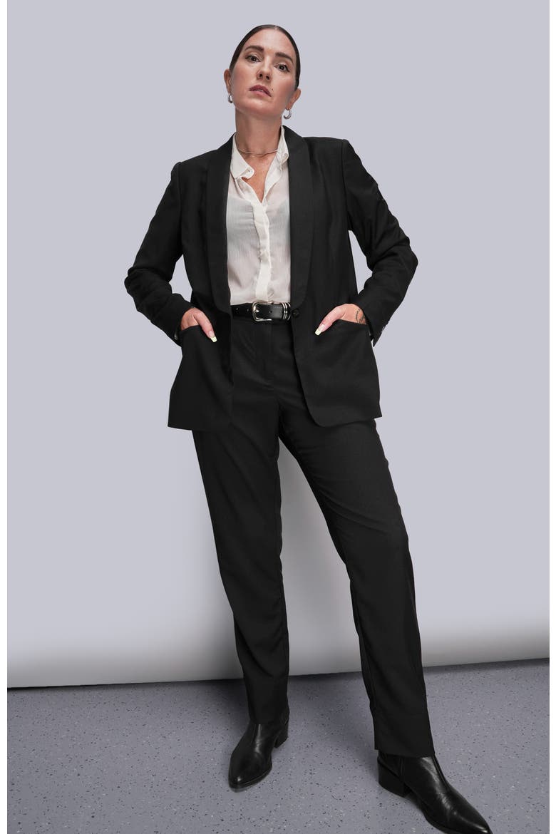 The Empower Tux Blazer, Alternate, color, BLACK