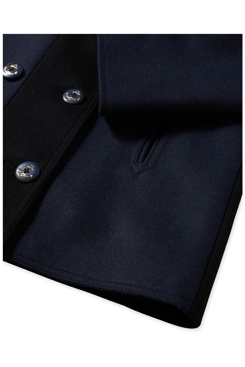 Patchwork Wool Caban Jacket, Alternate, color, Navy Blue