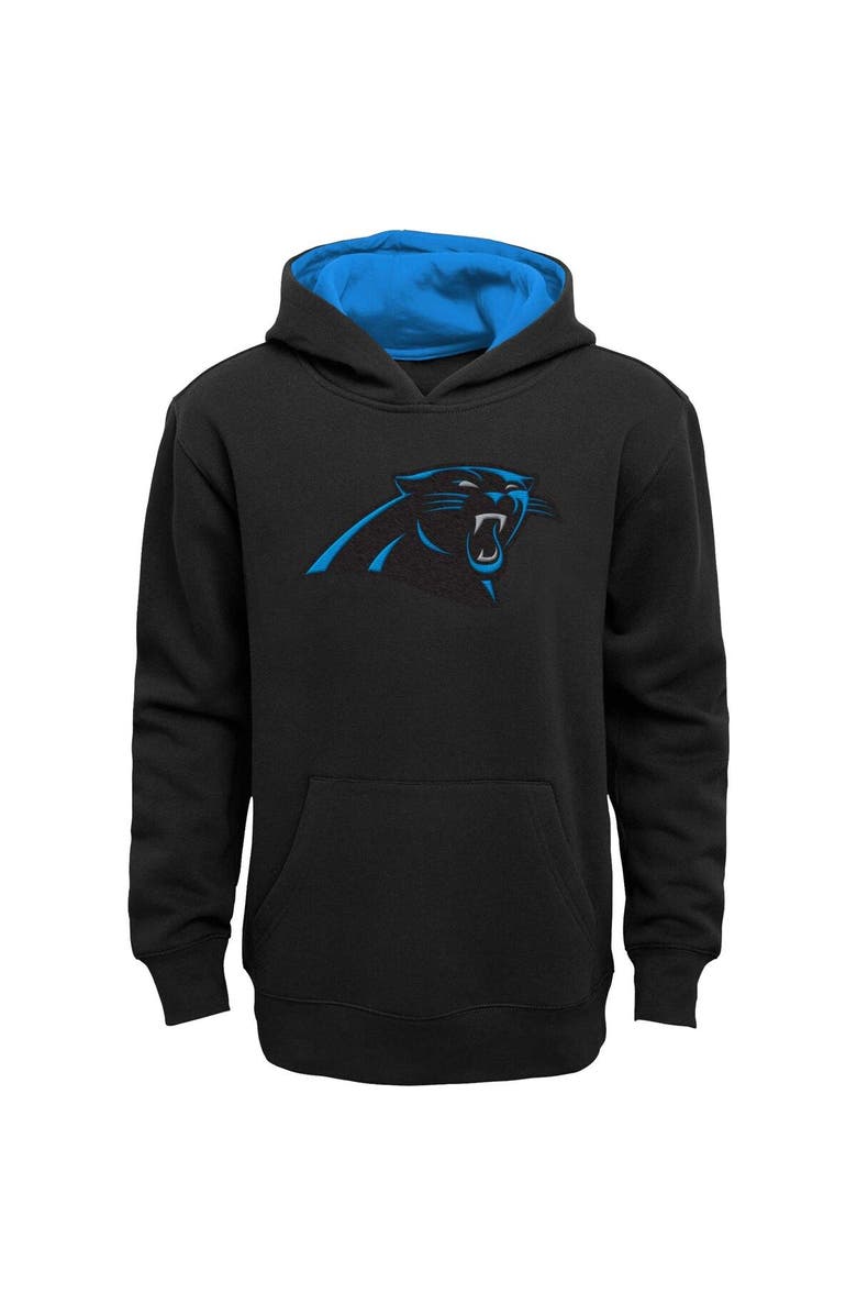 Outerstuff Youth Black Carolina Panthers Prime Pullover Hoodie, Main, color, Black