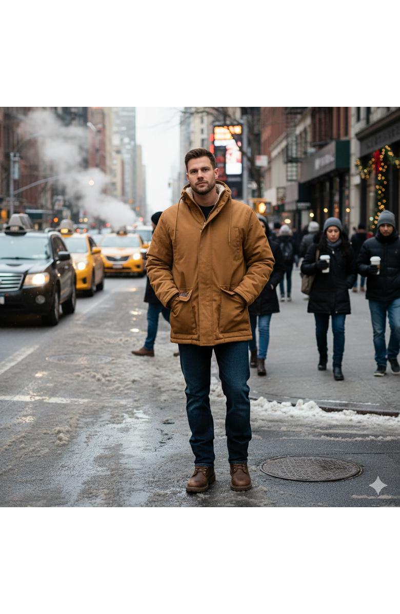 CANADA WEATHER GEAR Men's Duck Canvas Jacket, Alternate, color, Brown