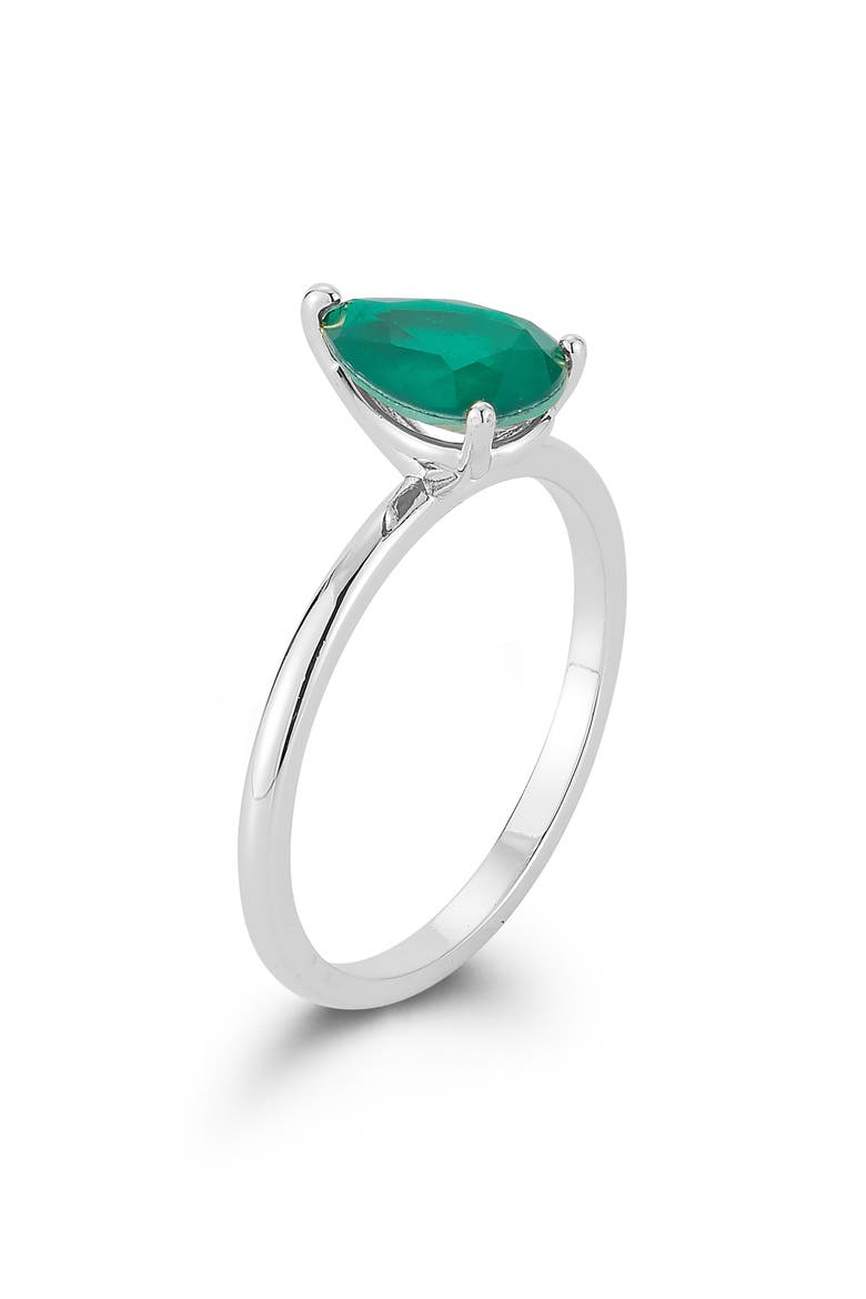 Pear Cubic Zirconia Ring, Alternate, color, SILVER