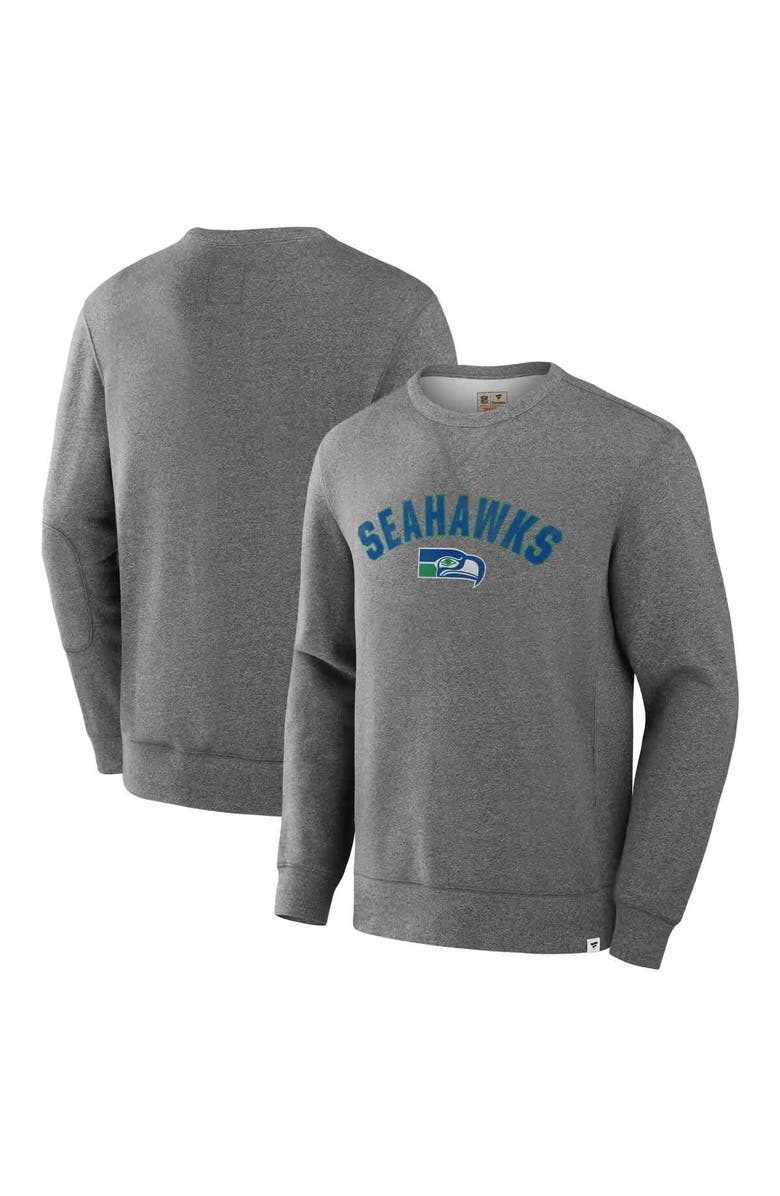 FANATICS Men's Fanatics Heather Gray Seattle Seahawks Loop Terry Pullover Sweatshirt, Main, color, Heather Gray