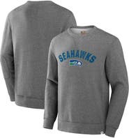 FANATICS Men's Fanatics  Heather Gray Seattle Seahawks Loop Terry Pullover Sweatshirt