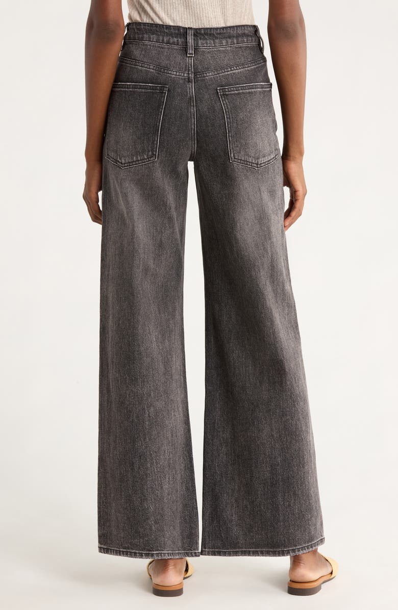 Marine Layer Charlie High Waist Wide Leg Jeans, Alternate, color, Washed Black