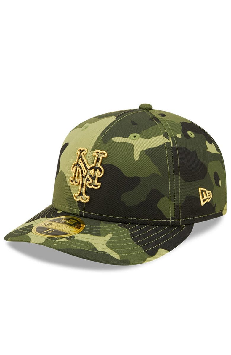 New Era Men's New Era Camo New York Mets 2022 Armed Forces Day On-Field Low Profile 59FIFTY, Alternate, color, 