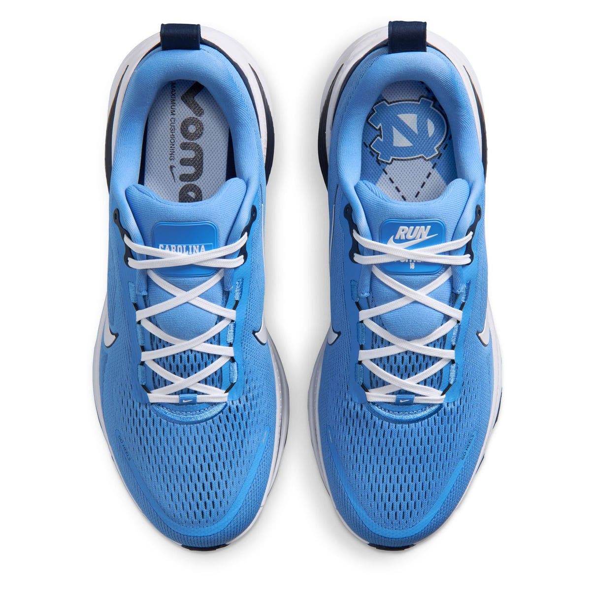 Men's Nike North Carolina Tar Heels Vomero 18 Running Shoes, Alternate, color, Blue
