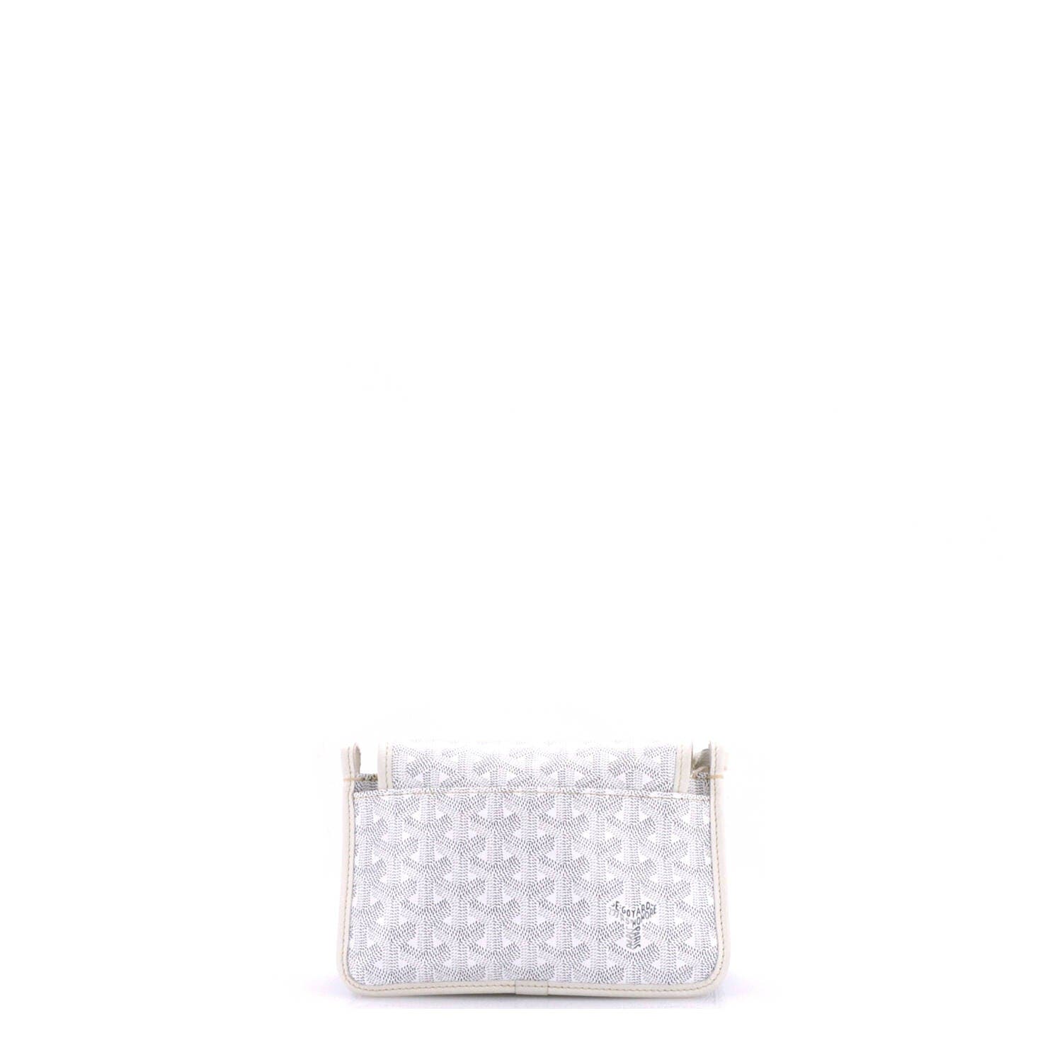Plumet Clutch Wallet Coated Canvas, Alternate, color, White