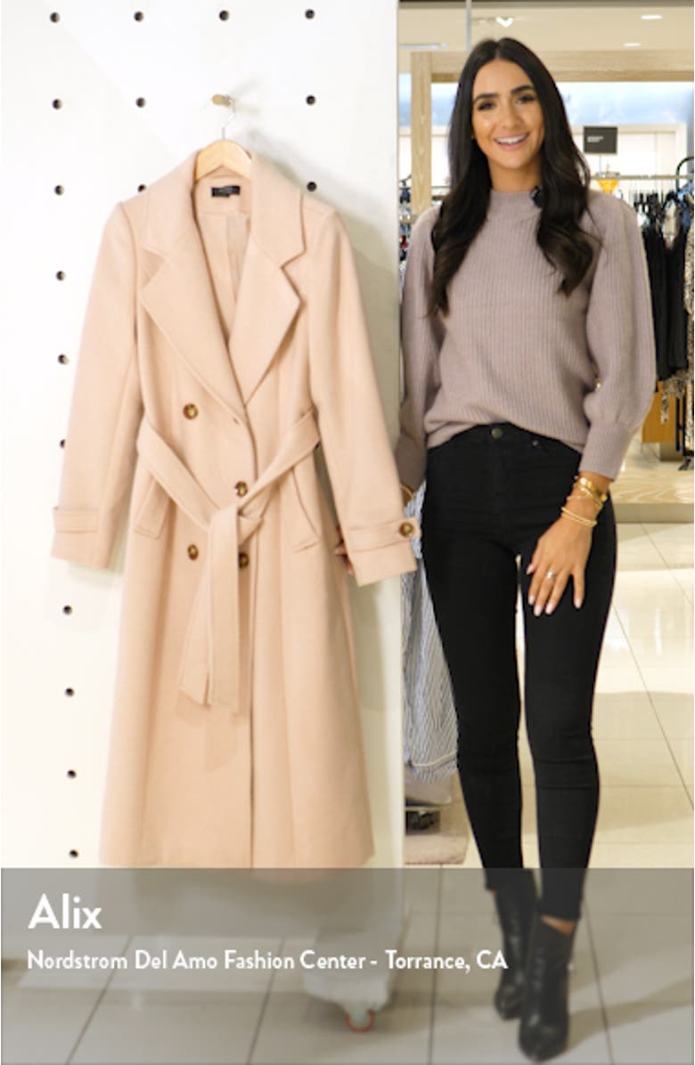 x Atlantic-Pacific Long Wool Blend Trench Coat, sales video thumbnail