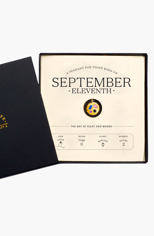 Birthdate Co. The September Birthdate Gold Pendant In September 11th - Gold