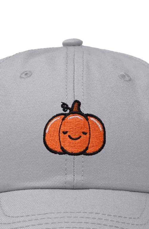 Shop Dalix Baby Pumpkin Embroidered Dad Hat In Gray