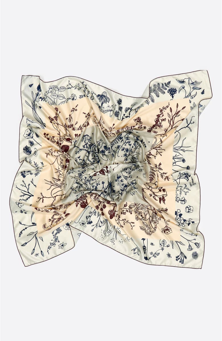 Bimba y Lola Floral Botanical Illustration Scarf, Alternate, color, 