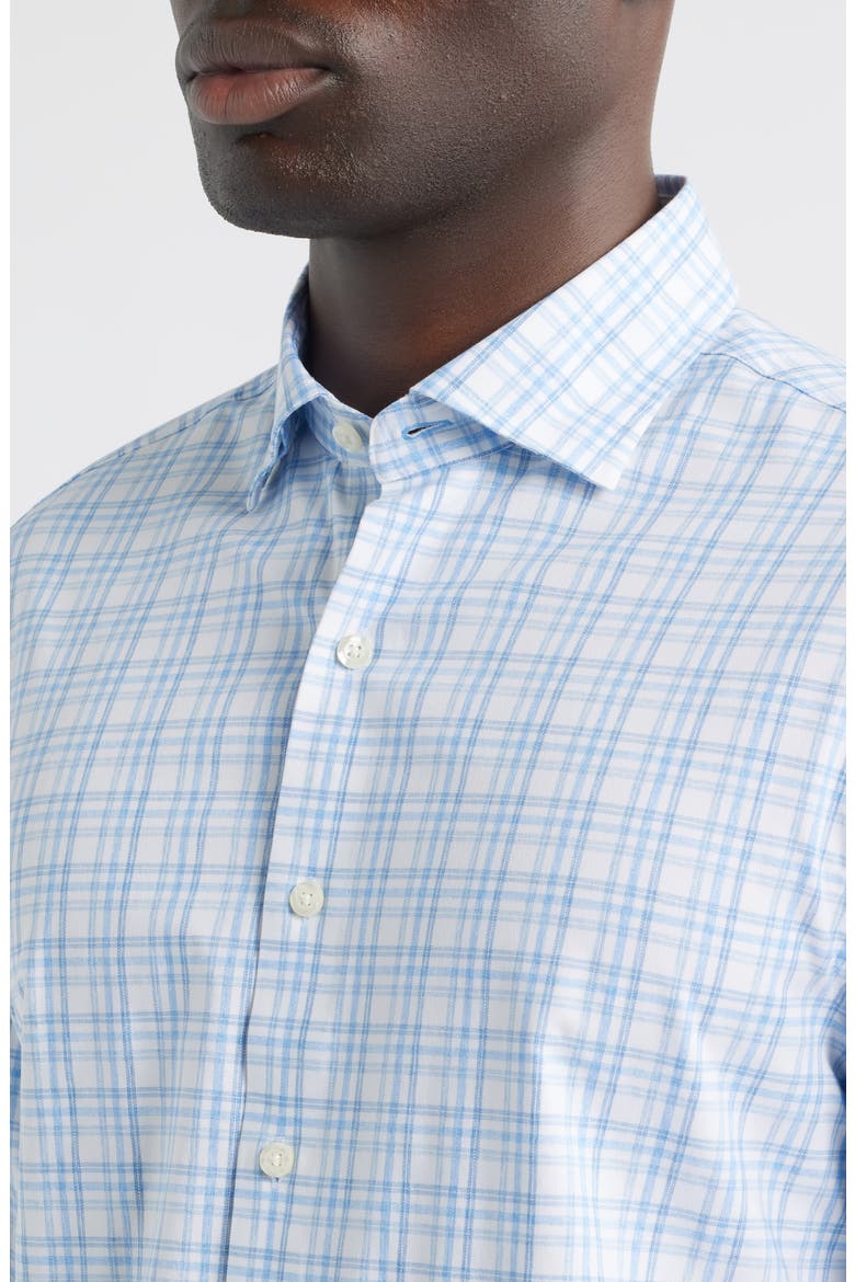 Rafael Everyday Performance Plaid Button-Up Shirt, Alternate, color, WAKE