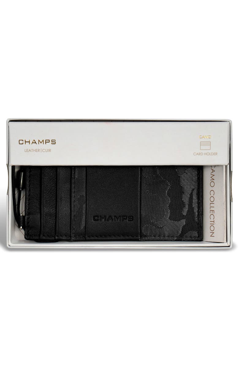 CHAMPS Camo Card Case, Alternate, color, Black