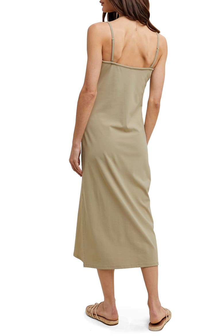 Knit Midi Dress, Alternate, color, KHAKI