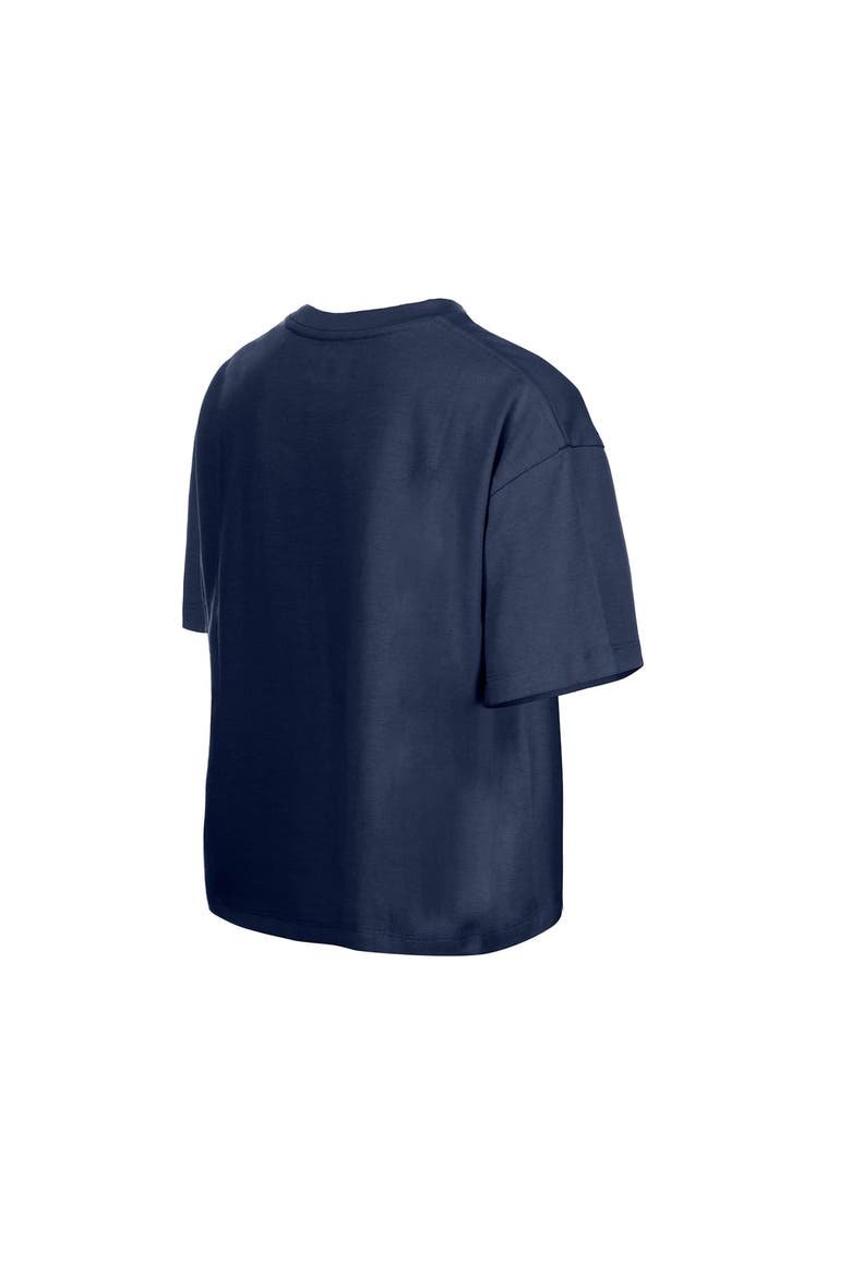 Women's New Era  Navy Los Angeles Dodgers City Connect Glitter Gel Cropped T-Shirt, Alternate, color, Navy