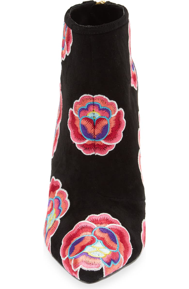 KAT MACONIE Lucie Floral Embroidered Pointed Toe Bootie, Alternate, color,