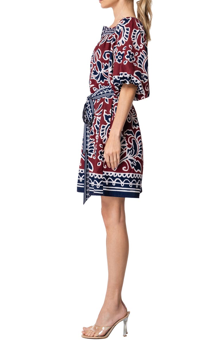 CIEBON Arya Print Tie Waist Dress, Alternate, color, 