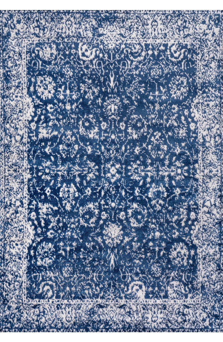 JONATHAN Y Soleiman Modern Persian Area Rug, Main, color, Navy