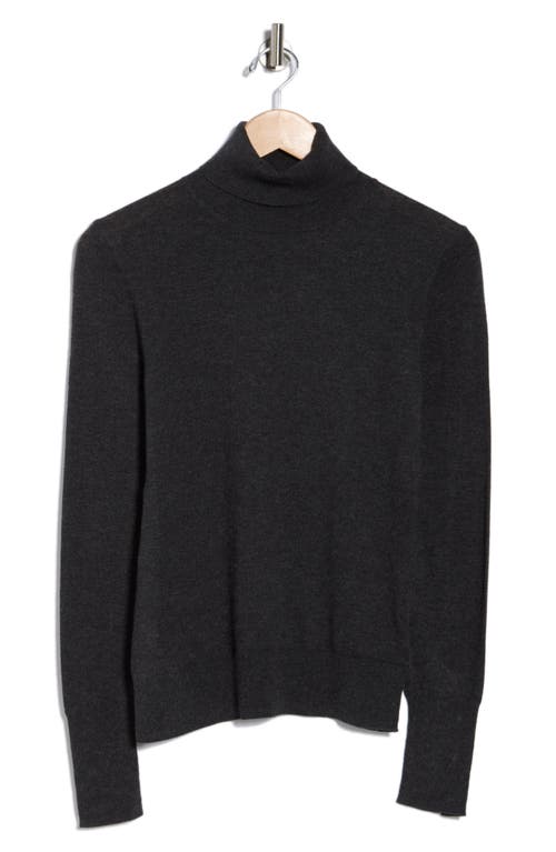 L Agence L'agence Cotton & Silk Blend Turtleneck Sweater In Black