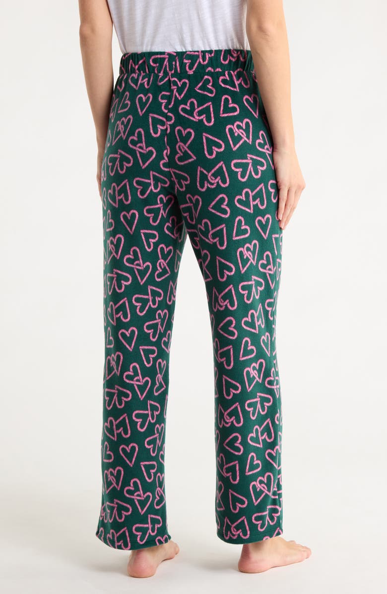 JACLYN Print Fleece Pajama Pants, Alternate, color, Calina Candy